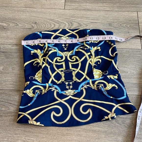 J.McLaughlin Strapless Print Top - Picture 7 of 11